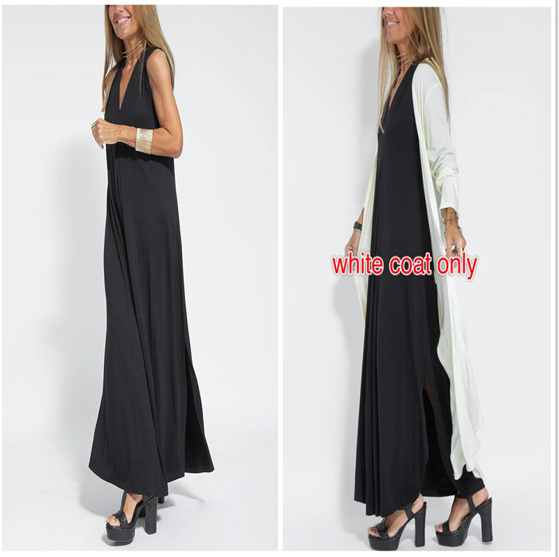Ensemble robe et veste longue pour femme