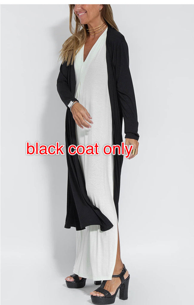 Ensemble robe et veste longue pour femme