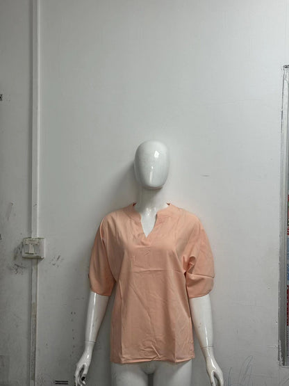Chemisier en chiffon à col en V pour femme