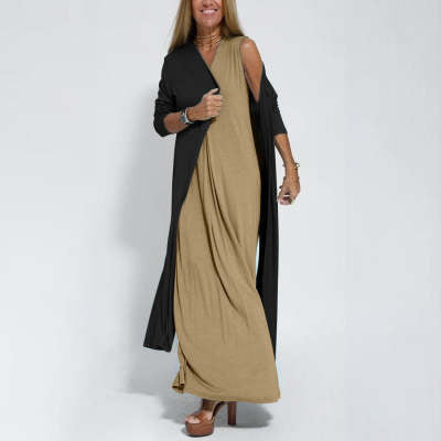 Ensemble robe et veste longue pour femme