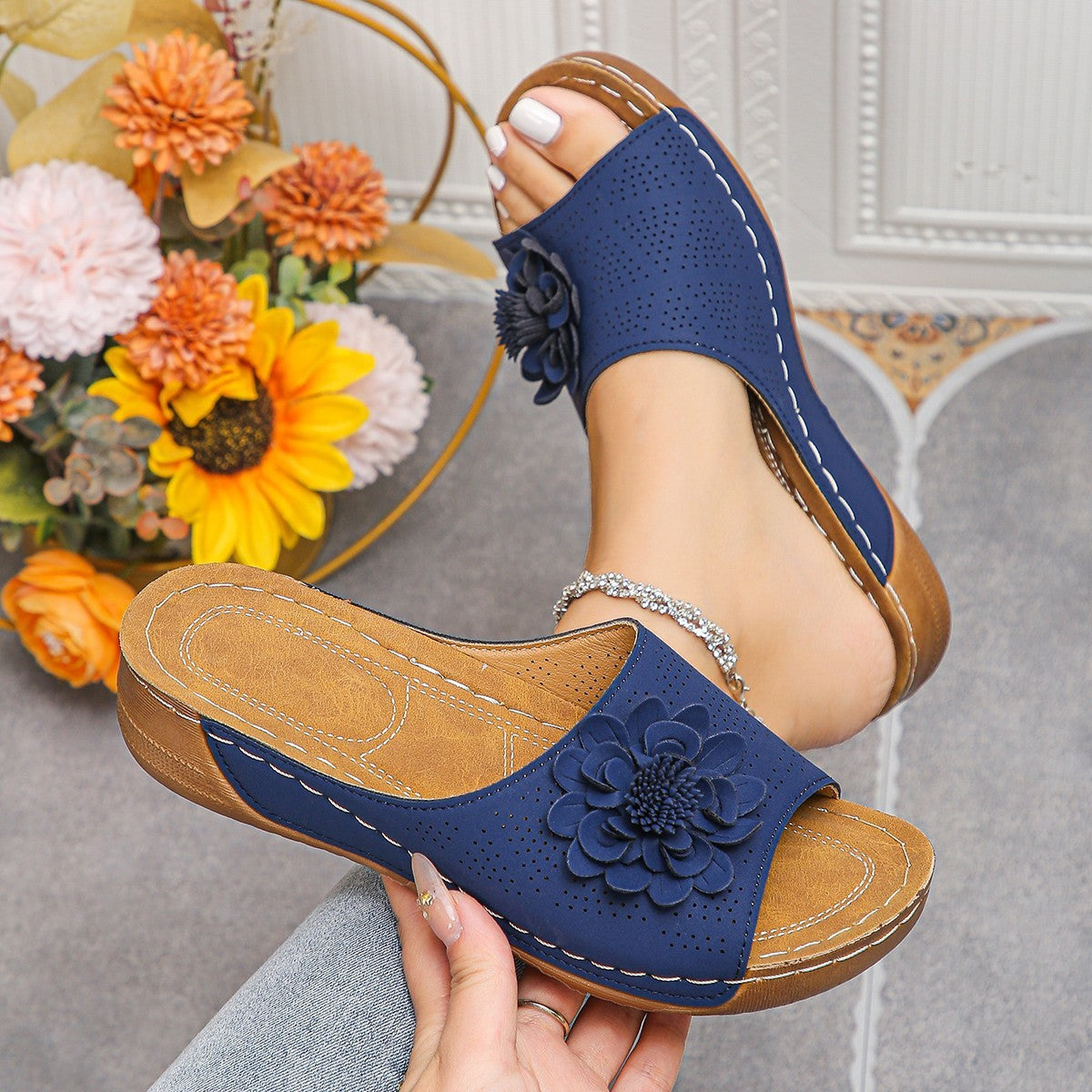 🌸 Sandales Fleuries Confort Chic