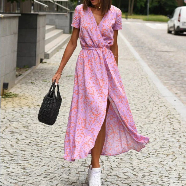 Robe de plage imprimée et élégante pour femme