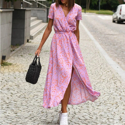 Robe de plage imprimée et élégante pour femme