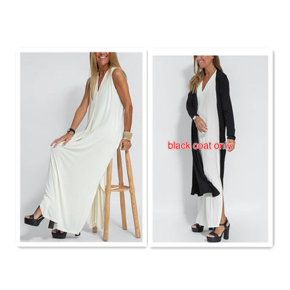 Ensemble robe et veste longue pour femme