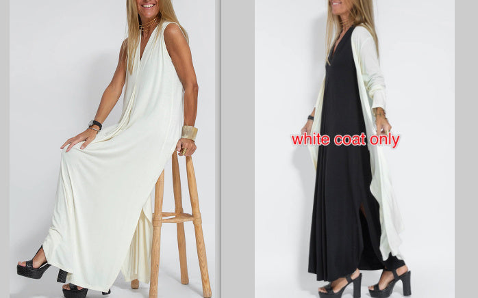 Ensemble robe et veste longue pour femme