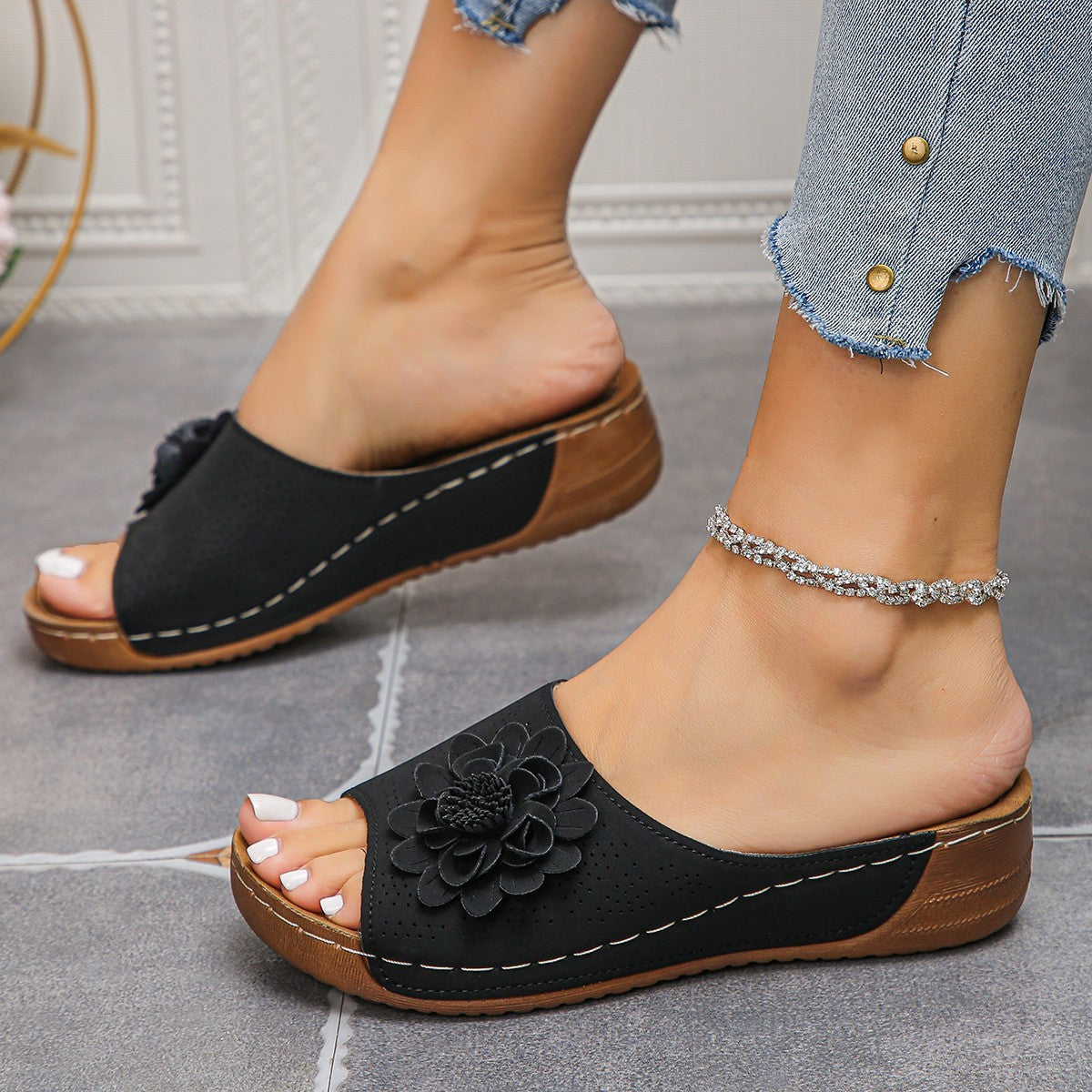 🌸 Sandales Fleuries Confort Chic