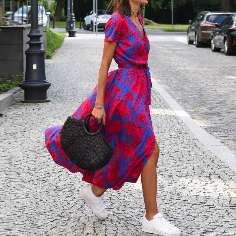 Robe de plage imprimée et élégante pour femme