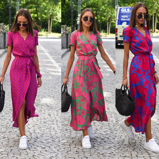 Robe de plage imprimée et élégante pour femme